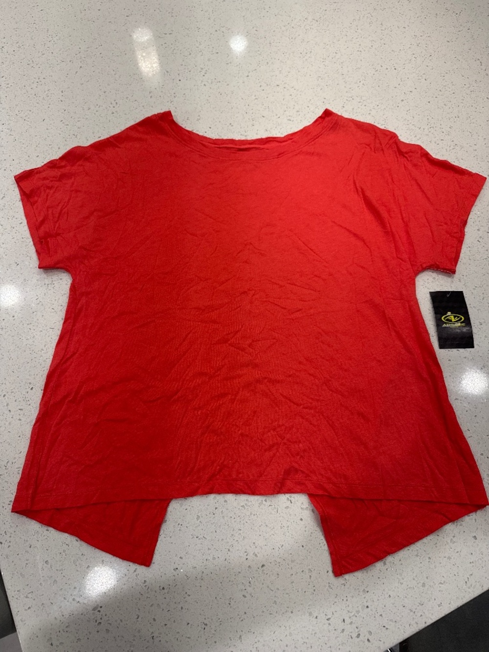 Womens Dark coral short sleeve top